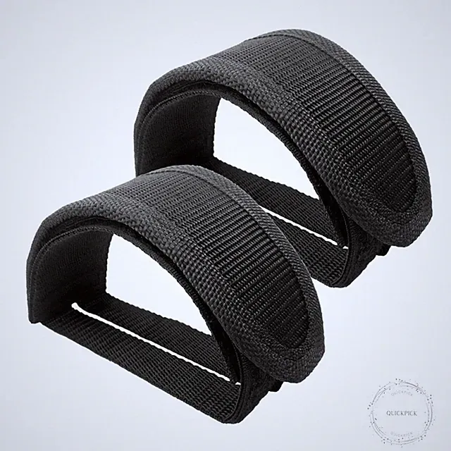 1 Pair Adjustable Bike Pedal Straps Anti-Slip Fixie Toe Clips for Cycling