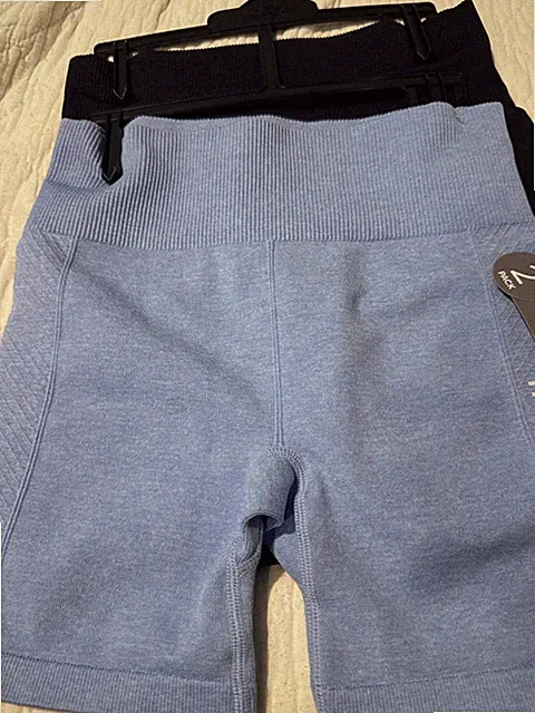2 New Balance Bike Shorts Womens Small Black & Blue High Rise Yoga Workout