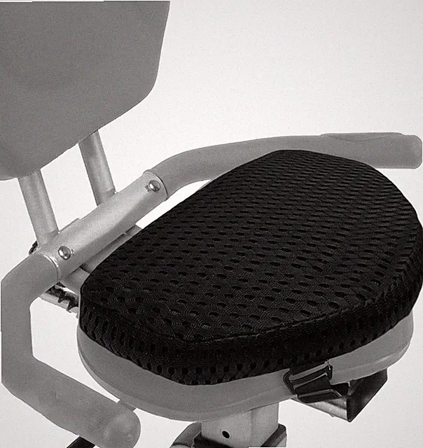 3" Thick Universal Recumbent Bike Seat Cushion - Anti-Slip Pad with Fixed Strap