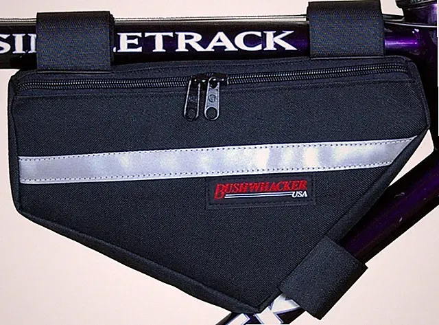 Bushwhacker Laredo Bicycle Frame Bag – Triangle Bike Storage w/ Reflective Trim