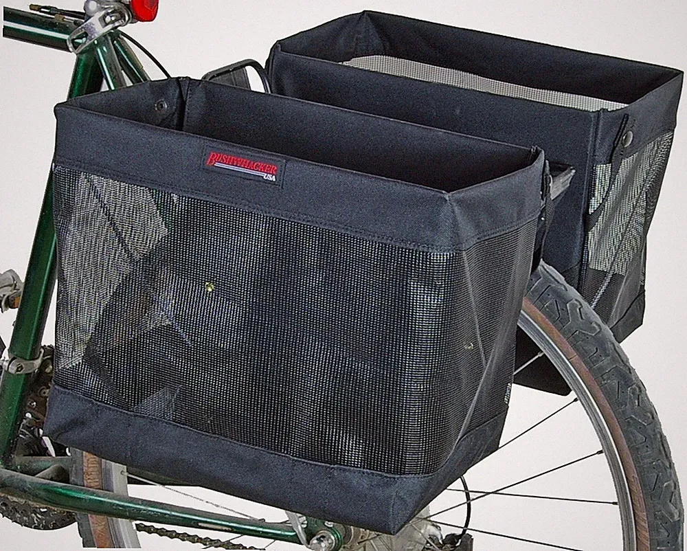 Bushwhacker Omaha Bicycle Panniers Grocery Bags Bike Rack Basket Pair Foldable