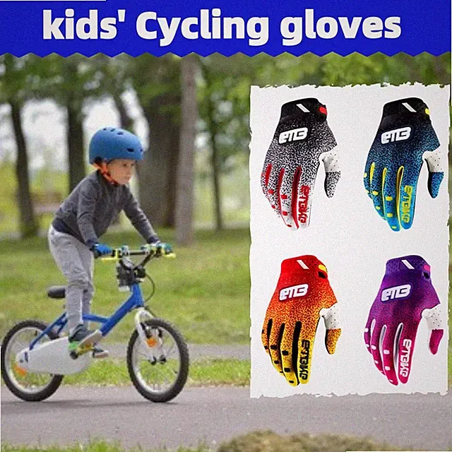 ETBIKE Kids Bicycle Gloves Ages 4-11 for Scooter Cycling Learning Crawling