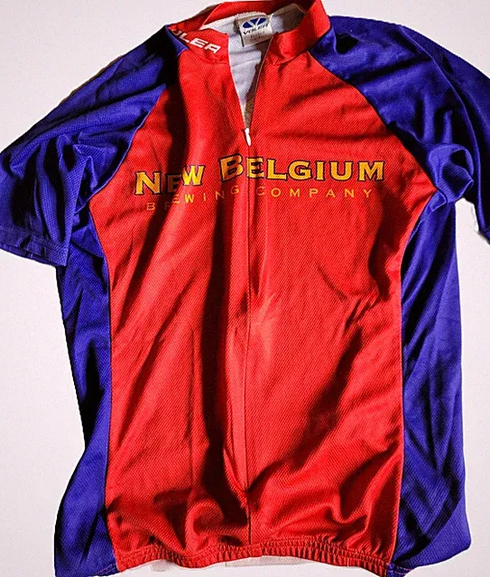 Fat Tire New Belgium 3/4 Zip Cycling Jersey, Size MED