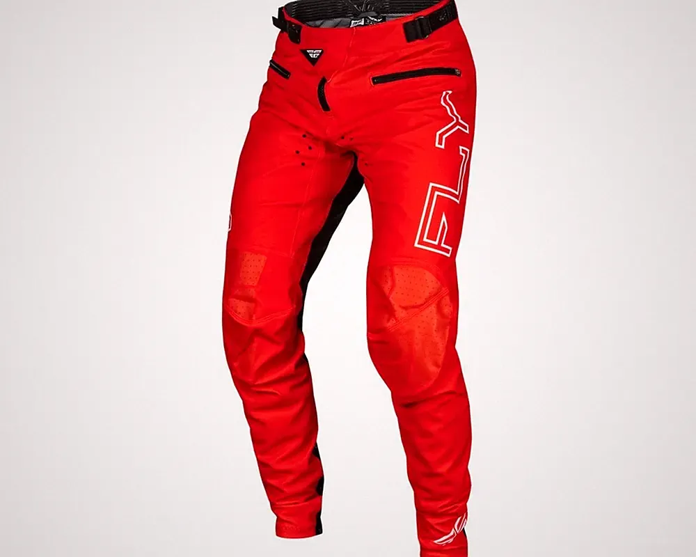 Fly Racing Rayce Bicycle Pants Red BMX MTB Street Vented Riding Pants Adult 34