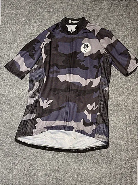 Gravel Wear Race Fit Cycling Jersey Camo Short Sleeve Men’s Large Road Gravel