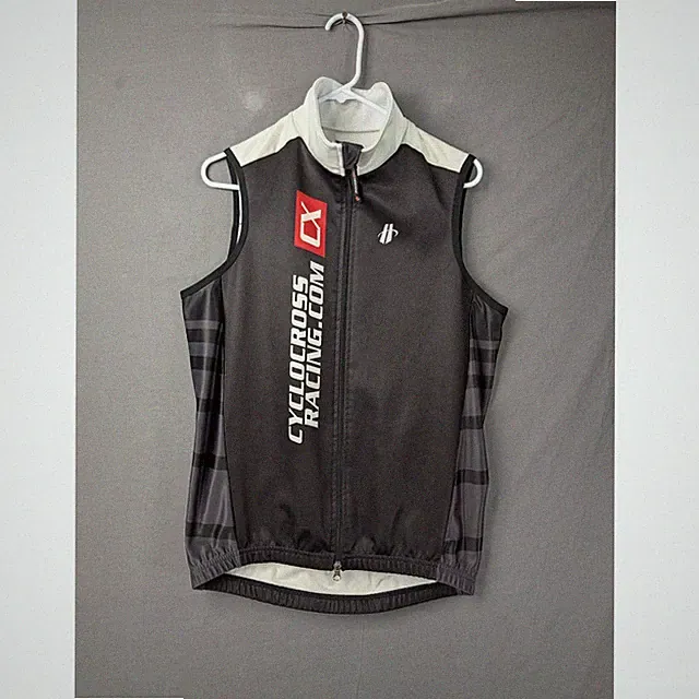 Hincapie Mens CyclocrossRacing.com Cycling Vest Black White Medium 5764