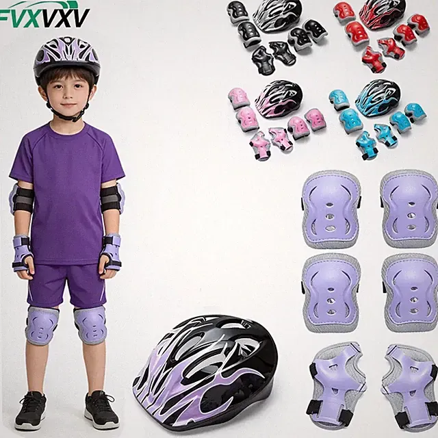 Kids Safety Helmet & Protective Gear Set for 3-10 Years Old, Adjustable Bike