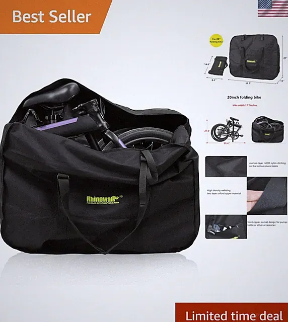 Luxury Folding Bike Travel Bag - 32.7 x 13 x 27 Inches, Lightweight & Portable
