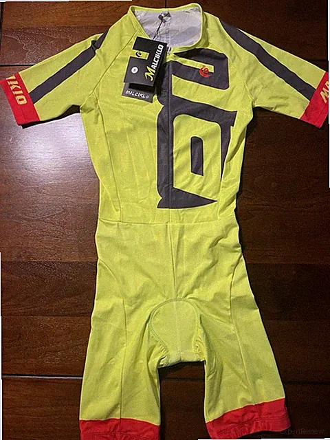 Malciklo Men’s Pro Team Triathlon Suit Cycling Jumpsuit Hi-Viz Yellow Sz S
