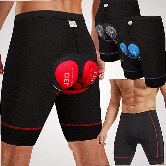 Men Padded Bike Shorts 5D Padding Mens Bicycle Cycling Biking Clothing Shorts