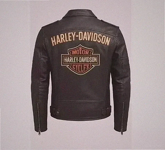 Men’s Black Leather Motorcycle Jacket Cruiser Biker Riding Coat w/ Triple Vents