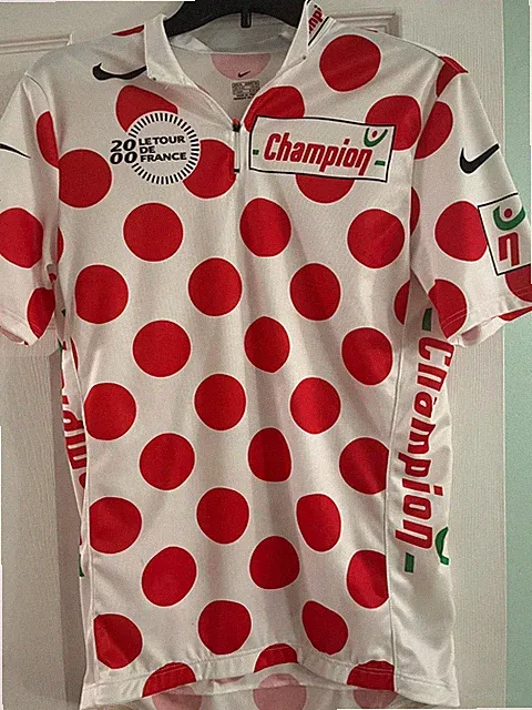 Nike 2000 polka dot mountain king cycling jersey xl mens italy tour france