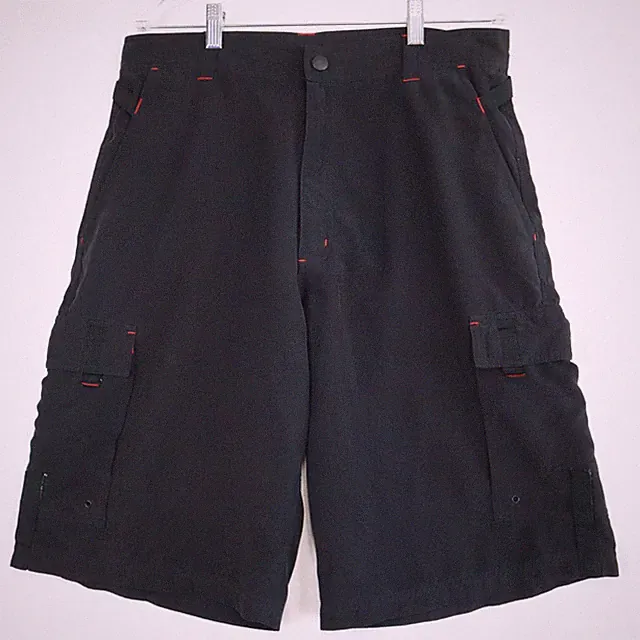 Oakley Shorts Mens Large Software Hybrid Cargo Pocket MTB Bike Flat Front Black
