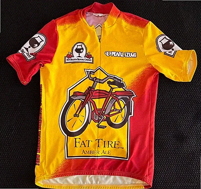 Pearl Izumi Fat Tire New Belgium Brewery Bike Jersey Large USA Made Cycling