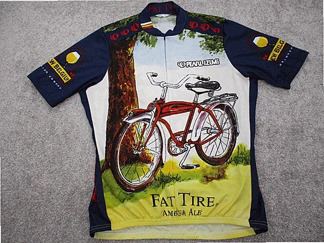 Pearl Izumi Fat Tire New Belgium Cycling Jersey Mens Large Multicolor 1/4 Zip