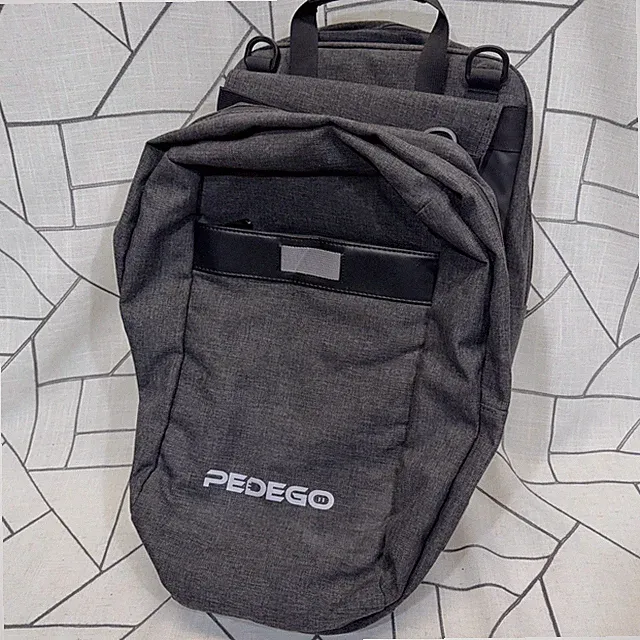 Pedego Pannier Bike Bag OS Charcoal Gray Electric Bicycle Commuter Rack Pouch