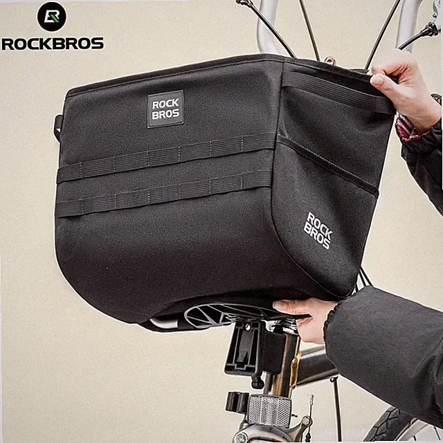 ROCKBROS Bike Handlebar Bag Front Basket Cooler Pouch 16L for Brompton Folding