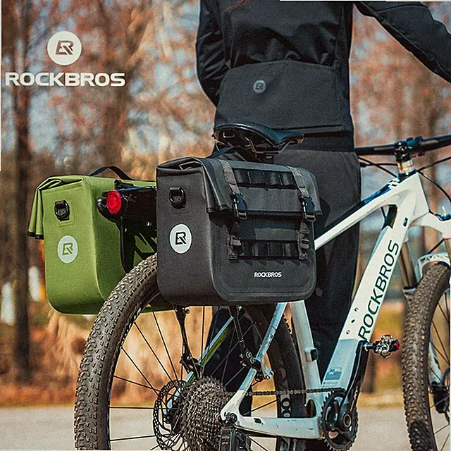 ROCKBROS Bike Pannier Bags 15L Waterproof Rack Bag Trunk Bag Storage Bike Bag