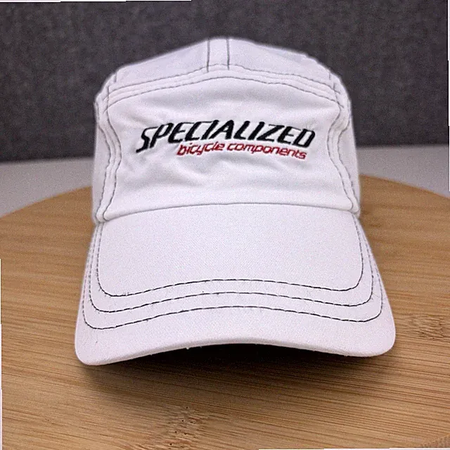 Specialized Bicycle Components 5 Panel Hat Cap Strapback OSFM White Lightweight