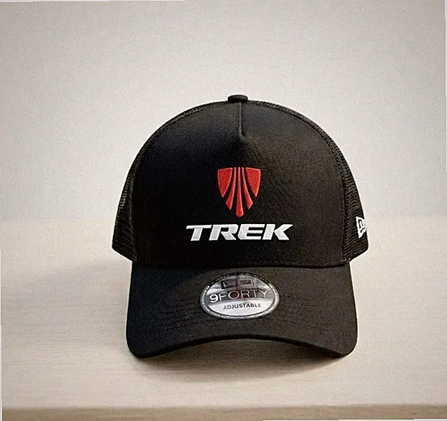Trek Bicycle Embroidered Trucker Hat 9FORTY Style Mesh Back Cap One Size Black