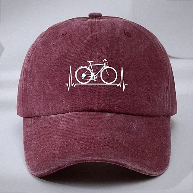 Unisex Bicycle Print Baseball Cap Outdoor Sun Protection Adjustable Hat
