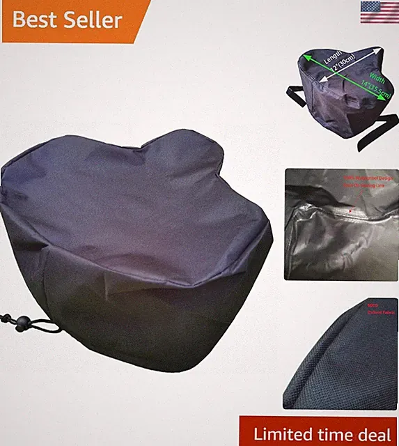 Universal Fit Oversized Bike Saddle Cover - Waterproof & UV Resistant, 12" x 14"