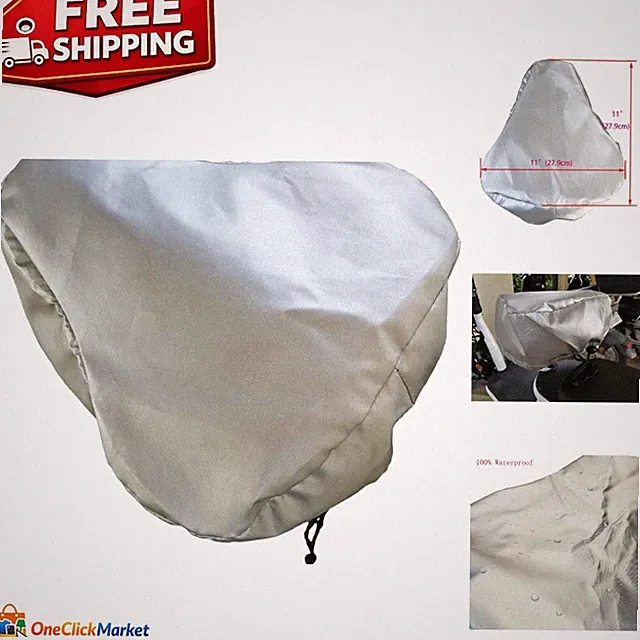 Universal Fit Waterproof Bike Seat Cover - Heavy Duty & UV Safe - 11'' x 11''