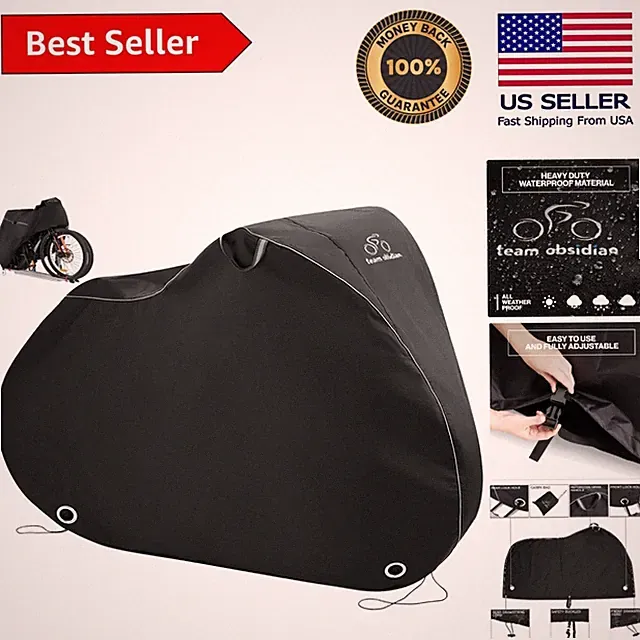 Universal Waterproof Bike Cover for Mountain, Electric Bikes - 2-Bike Capacity