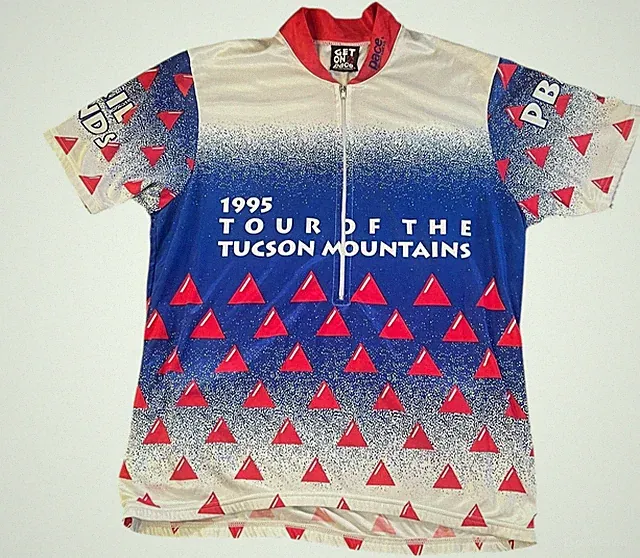 Vintage Cycling Jersey Men's Size L 1995 Tour Of The Tucson Mountains 1/2 Zip