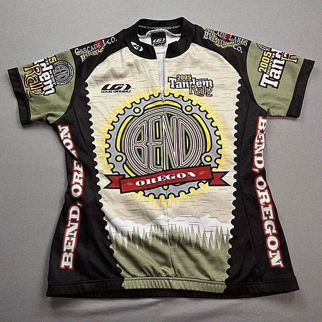 Vintage Louis Garneau Cycling Jersey Womens Small 2005 NW Tandem Rally Bend OR
