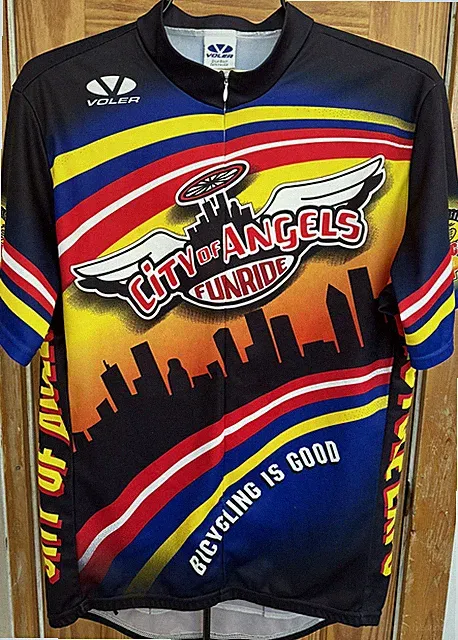 Voler USA City Of Angels 3/4 Zip Back Pockets Multicolor Size XL Cycling Jersey