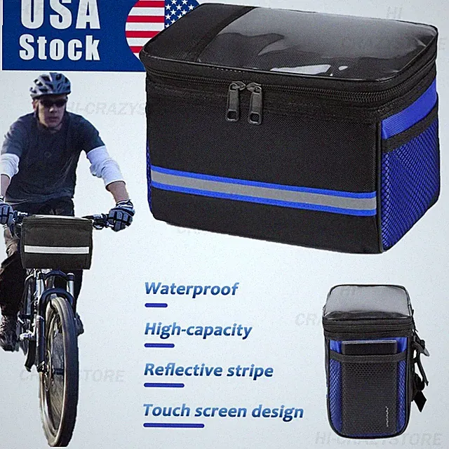 Waterproof Bicycle Bag MTB Bike Front Top Handlebar Cycling Basket Storage Bag