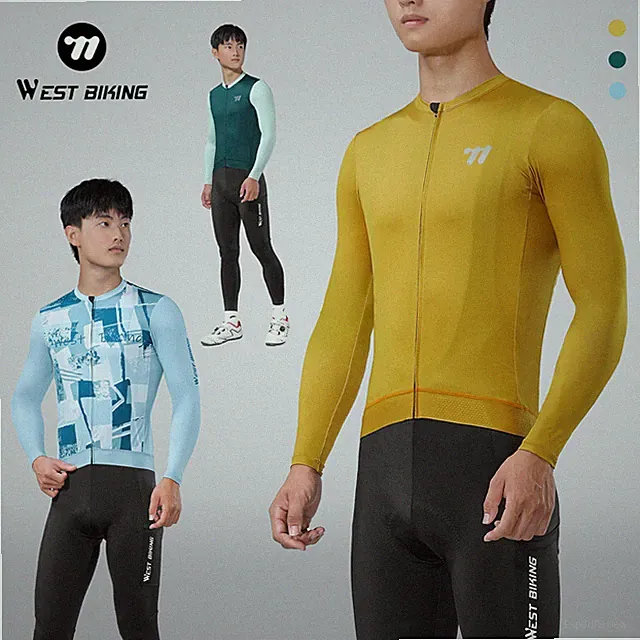 WEST BIKING Unsex Cycling Jacket Soft Windproof Long Sleeve Bike Coat Tops Shirt