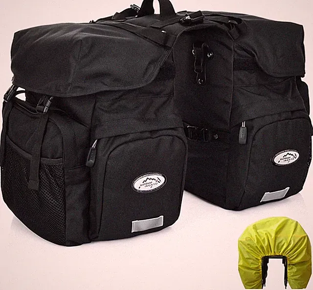 ZTZ 50L Panniers Bike Bags Waterproof Bike Panniers Made Bike Tail Storage Pouch